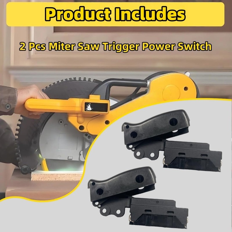2 Pcs Miter Saw Trigger Power Switch Replacement Part Compatible