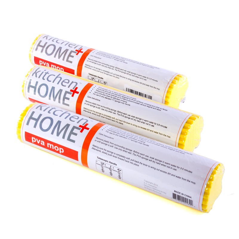 Super Absorbent PVA Roller Sponge Mop Head Refill - Set
