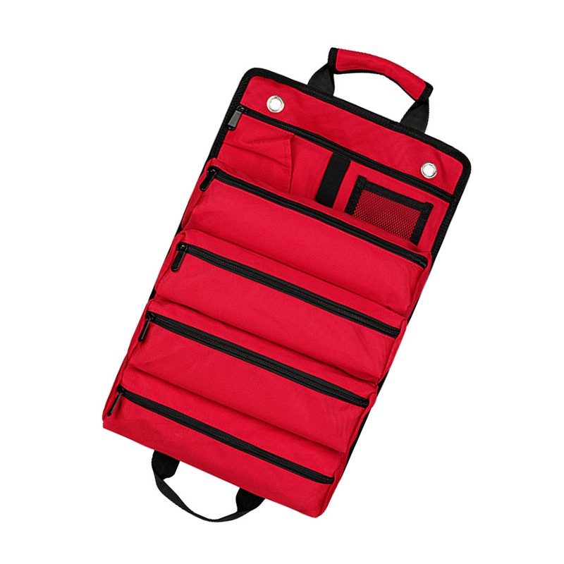 Tool Roll Bag Large Capacity 5 Grids Waterproof Portable Canvas