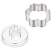 Tiger Crown Cookie Cutter, Silver, Clear, 2.8 x 2.8 x