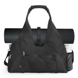 SIVENKE Sports Bag for Women Yoga Bag with Shoe Compartment & Wet Compartment Travel Bag Carry Bag for Yoga Mats Leisure Handbag Swimming Bag Gym Bag for Men and Women