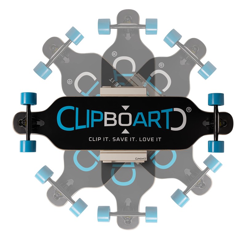 Clipboart® Standard Wall Mount - Black - Bracket - Snowboard