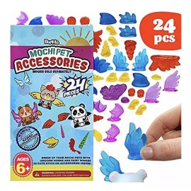 BunMo Mochi Squishy Stick on Accessories For Toys Stress Squish 24 Piece Sticker