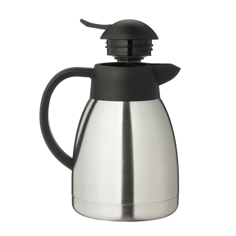 METRO Professional 1 Litre Stainless Steel Vacuum Flask with Push