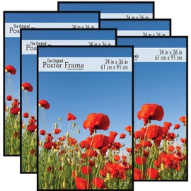 MCS Original Poster Frame, 24 x 36 Inch, Black, 6 Pack