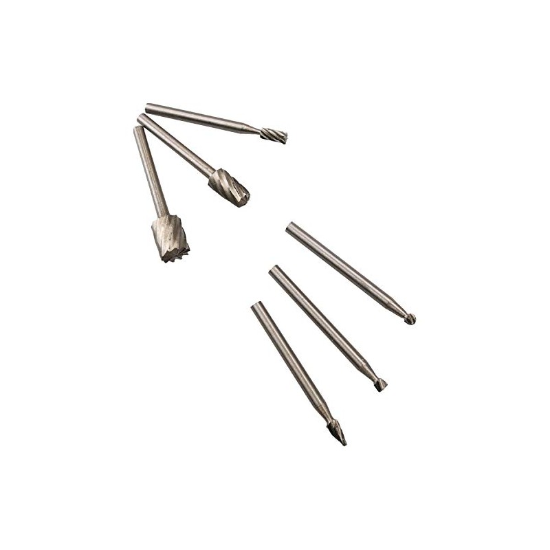 Micro HSS Burr Set for Rotary Tools with 3.17mm Chuck