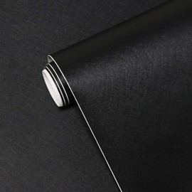 Yasinet Peel and Stick Wallpaper Black Wallpaper Black Contact Paper Modern ThickeningWaterproof Self Adhesive Removable Wall Paper Deco for Wall Bedroom Covering Countertop Cabinet Vinyl 17.7" x118"