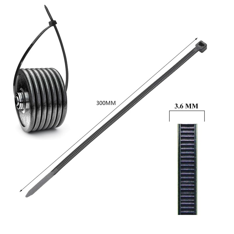 100PCS 12 Inch Heavy Duty Nylon Cable Ties, Locking Zip