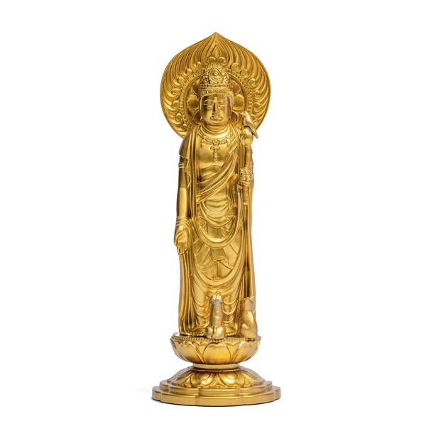 Buddha Statue Pet Kannon Bodhisattva, 6.3 inches (16 cm) (Gold) _ "Animal Protection and Pet Memorial Service" Takaoka Copper Utensils (Pkannon/M)