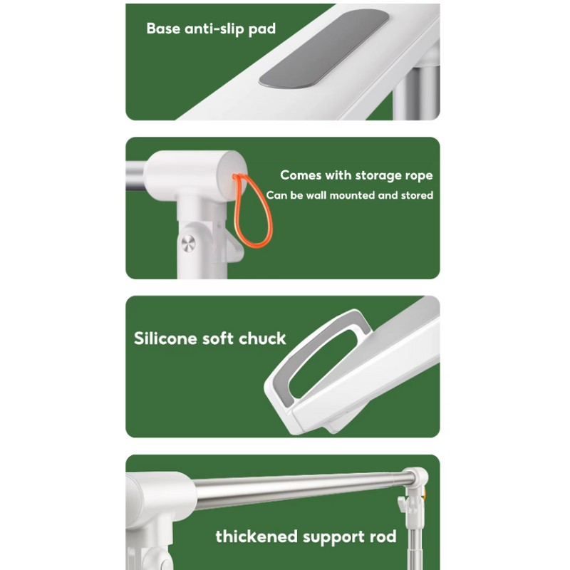 Adjustable Phone and Tablet Stand for Bed – Telescopic Folding