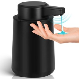 Automatic Soap Dispenser Liquid for Bathroom: 9 OZ Touchless Plastic Black 3-Level Adjustable Modern Auto Soap Dispenser for Kitchen - Hand Dish Lotion Home Countertop Kids Family