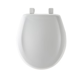 MAYFAIR Toilet Seat will Slow Close and Never Come Loose, ROUND, Long Lasting Plastic, White, 20SLOWE