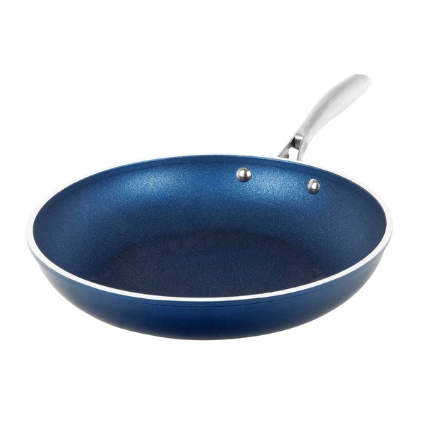 Granitestone Blue 12 Inch XL Non Stick Frying Pan Skillet with Mineral and Diamond Triple Coated Surface for Long Lasting Nonstick Frying Pan for Cooking, Metal Utensil/Oven/Dishwasher Safe