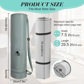 Aucuu Women's Yoga Bag, Yoga Mat Bag, Sports Bag with Wet Compartment & Bottle Bag, Adjustable Shoulder Strap, Gym Yoga Bag, Yoga Mat Bag, Yoga Bag for Pilates Yoga Mats, 75 x 19 cm