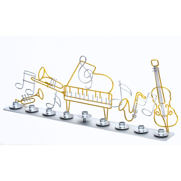 Copa Judaica Musical Themed Chanukah Menorah - Fun Novelty Design