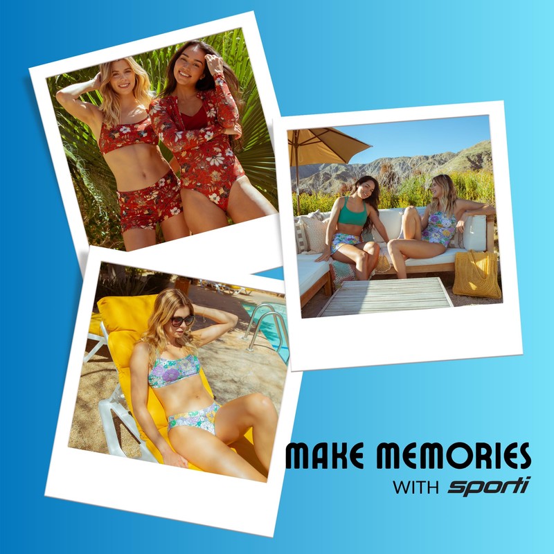 Sporti Active Double Cross Workout Bikini Top - Nutmeg -