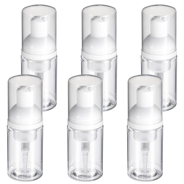 6 PCS Foam Pump Bottle Empty, 1oz/30ml Travel Size Foam