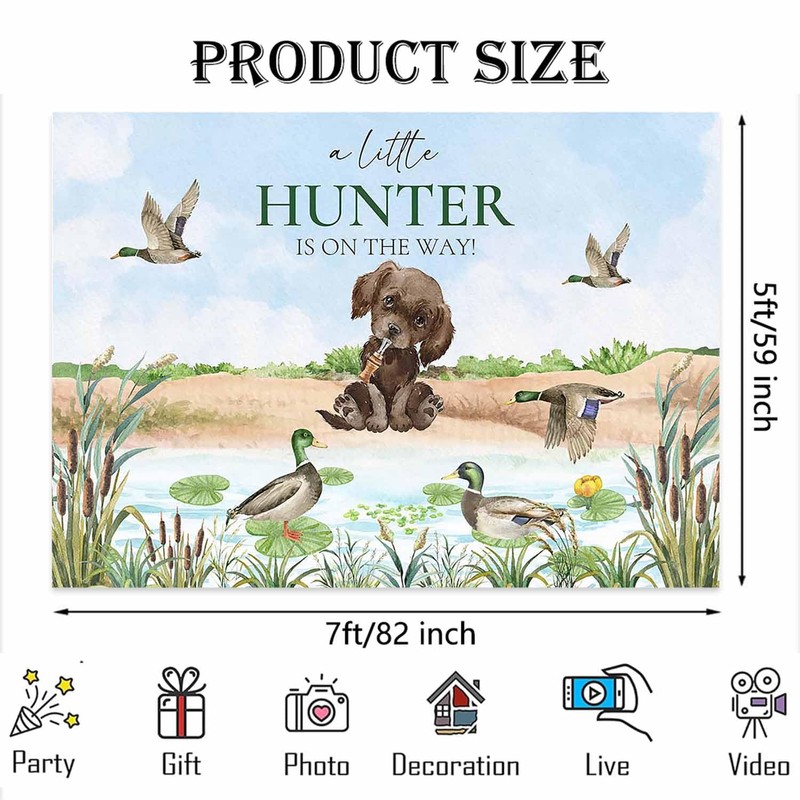 Joliaco Duck Hunting Baby Shower Backdrop Hunter Dog Baby Shower