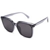 SOJOS SJ2157 Unisex Sunglasses Mirrored Retro Vintage Large Square Black