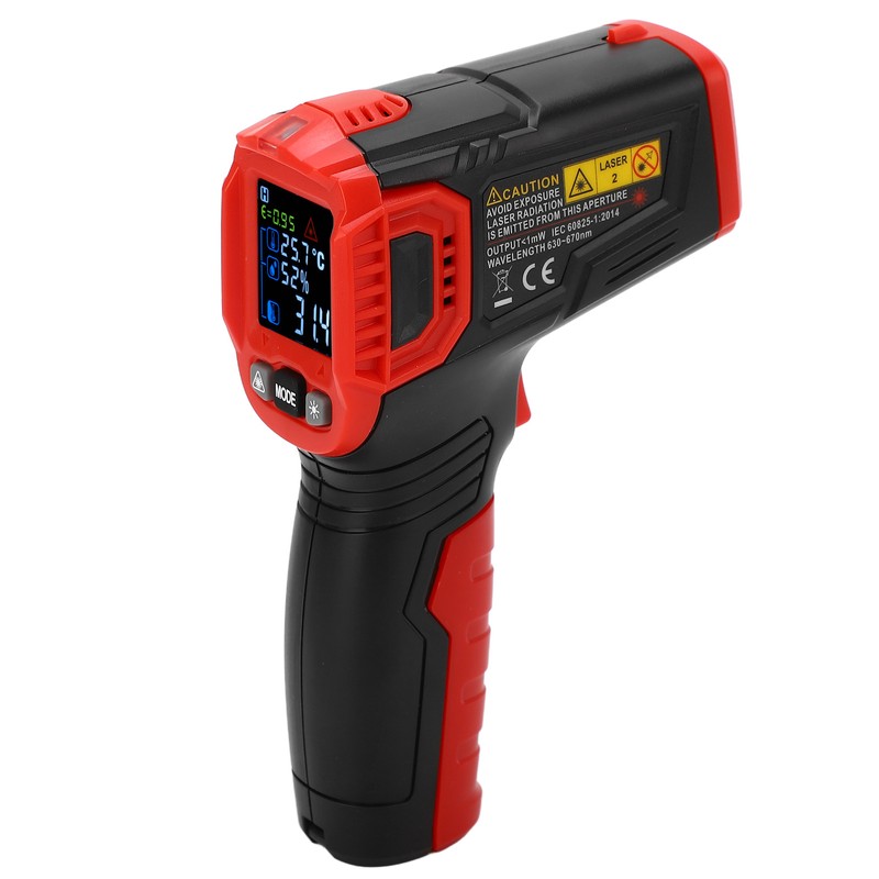 Infrared Thermometer Sound Light Alarm Color LCD Screen Non Contact