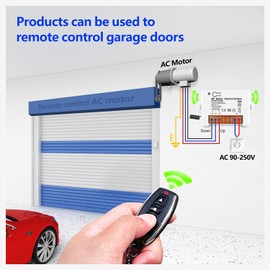 DieseRC Wireless Roller Shutter Remote Control Switch AC 90 V ~ 250 V 3 A Relay Receiver Controller with 2 Transmitters Remote Control Motor Move Forwards and Backwards