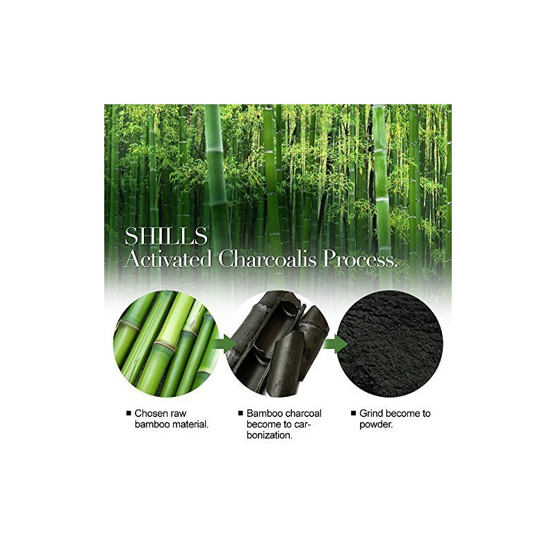 SHILLS Blackhead Remover,Pore Control, Skin Cleansing, Purifying Bamboo Charcoal, Peel