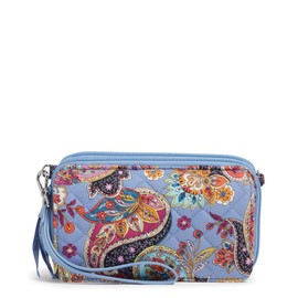 Vera Bradley Women's Cotton All in One Crossbody Purse With Rfid Protection, Provence Paisley, One Size