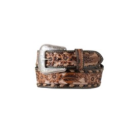 Nocona Belt Co. Men's Tooled Floral Leather Belt Brown 34