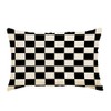 rkouqak Throw Pillow Covers Checkerboard Checkered Plaid Black and White