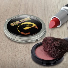 Mortal Kombat Klassic Logo Compact Travel Purse Handbag Makeup Mirror