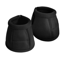 LEAFOREST 2520D Horse Bell Boots No-Turn Horse Bell Boots, Equine Ballistic Hoof Overreach Bell Boots Black XL