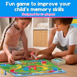 Kasfalci Memory Board Games for Kids and Adult, Improve Observation, Concentration and Reading, Picture Cards, Fun & Educational for Family Game Night & Party Activities, 2-4 Players, Ages 6 and Up