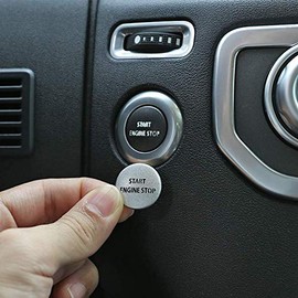 YUECHI Aluminum Alloy Car Engine Start Stop Button Cover Sticker for Land Rover Discovery 4 2010-2016 Range Rover Sport 2010-2013 Interior Accessory