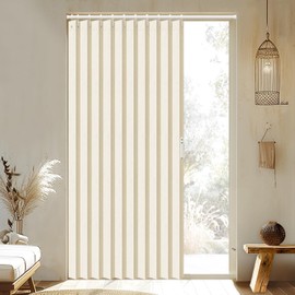 Vatge Closet Curtains for Bedroom Closet Door, Sliding Door Curtains for Doorways Privacy, 1 Panel with Tieback, W52 x L78, Butter Cream