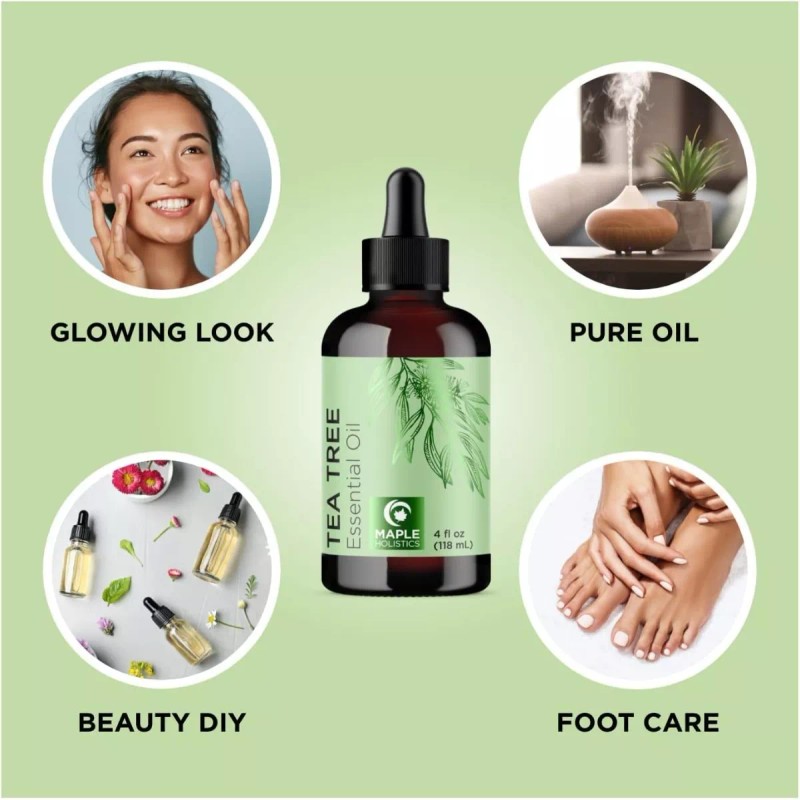 Maple Holistics Aceite Esencial Puro Árbol De Té Difusor Masajes,