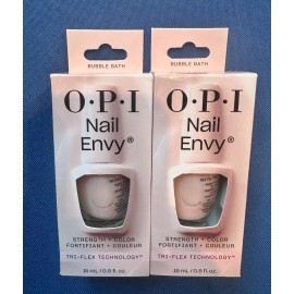 OPI 2 pcs OPI Tri-Flex Nail Envy Strengthener, Nail Polish, New Formula, Pick Color - Bubble Bath