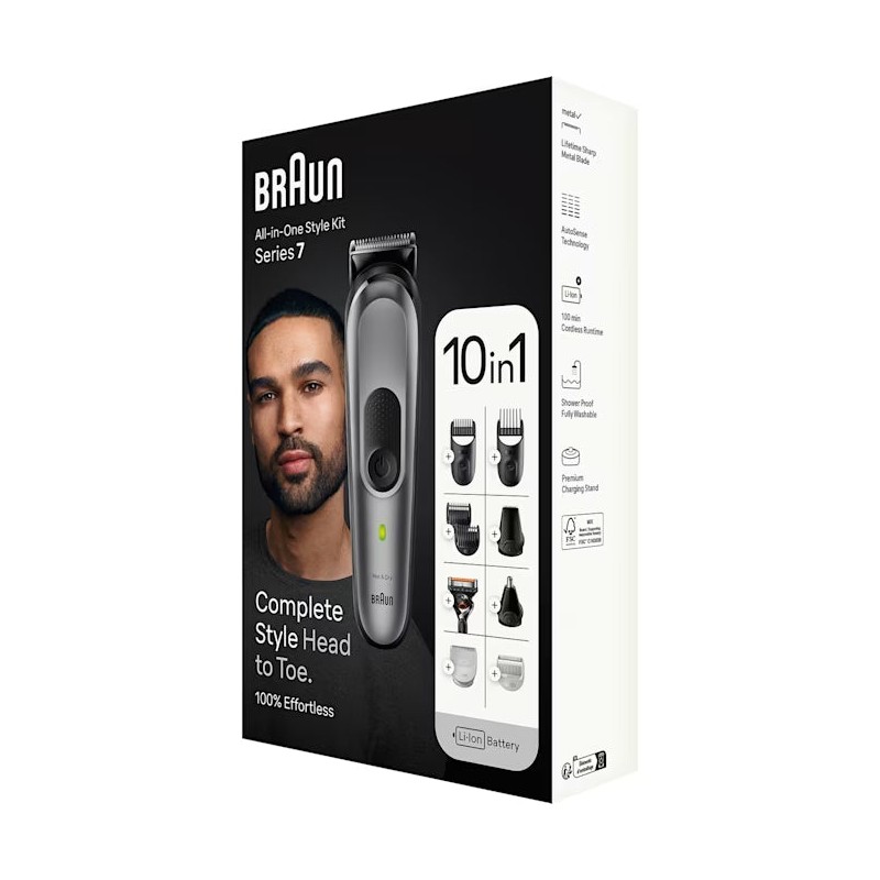Braun Series 7 10-in-1 All-in-One Waterproof Style Grooming Kit with