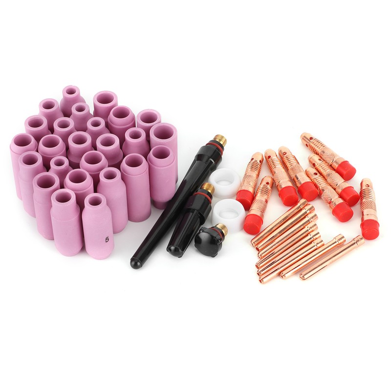 46Pcs Welding Nozzle TIG Contact Welder Nozzle for Torch 17/18/26
