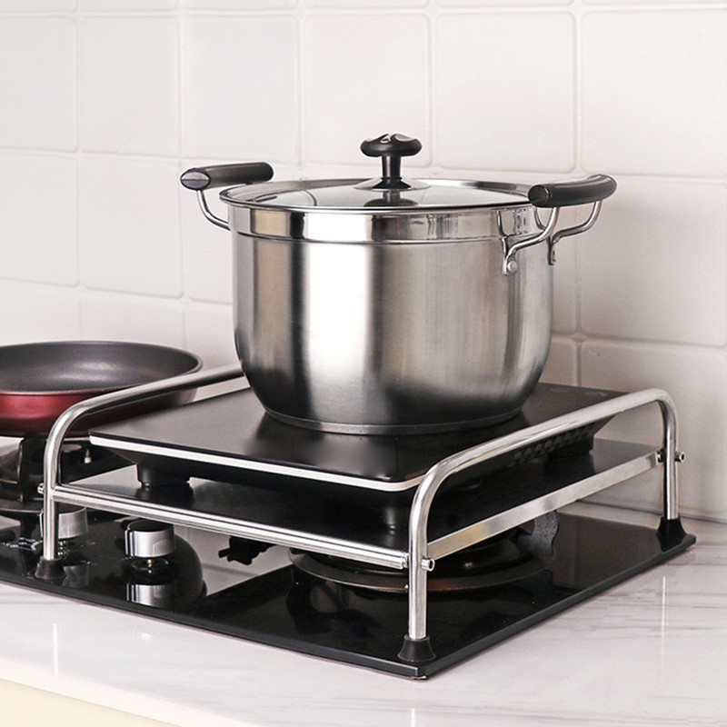 Induction Cooker Bracket Stainless Steel Electric Stove Storage Stand Space
