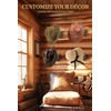 Cinati Cowboy Hat Rack for Wall, 4 Pack Cowboy Hat