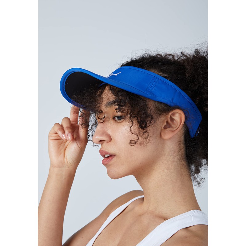 Sportkind Tennis, Running, Golf Sun Visor, cobalt blue