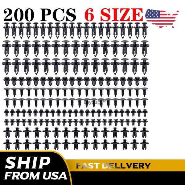 Unbranded For Toyota 200Pcs Bumper Clips Retainer Auto Car Rivets