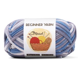 OMoiut Rainbow Beginner Yarn for Crocheting 50g (54yd) - Variegated Yarn with Easy-to-See Stitches Cotton Blend Yarn - Easy Yarn Beginners for Crochet Amigurumi (A105), ER-585