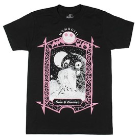 Seven Times Six The Nightmare Before Christmas Jack and Sally Now and Forever T-Shirt - Large, Black