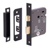HANDLEZONE® 65mm (2 1/2 inch) Black Matt Bathroom Lock for
