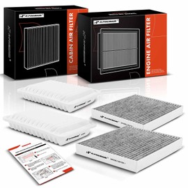 A-Premium 4-PC Engine & Cabin Air Filter with Activated Carbon Compatible with Toyota Corolla 2009-2019, Corolla iM 2017-2018, Matrix 2009-2014, Yaris 2006-2018 & Scion iM 2016, xD & Pontiac Vibe
