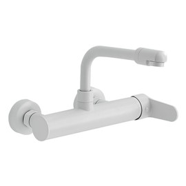 CUTSUGOK Faucets,Wall Mounted Kitchen Tap Kitchen Tap Hot and Cold Water Brass Swivel Kitchen Sink Taps/26Cm