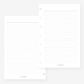 Mini Happy Planner Lined Planner Insert Agenda Refill for 7-Discs Notebook 4.6 x 7