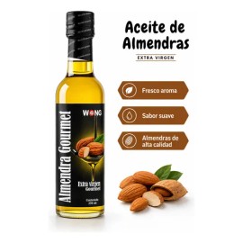 Aceite De Almendra Puro Extravirgen Comestible Wong 250 Ml                                                                                            