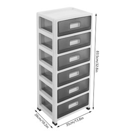 TITIDU 6 Tiers Detachable Storage Box/Plastic Office Sorting Cabinet/Desktop Organizer,Medical Supplies, Desk Organizer,Freedom of Movement,Easy to Assemble